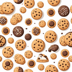 dessert, cookie, food, sweet, biscuit, bakery, background, chocolate, delicious, snack, candy, brown, homemade, bake, tasty, cake, isolated, chip, breakfast, pastry, closeup, fresh, crunchy, sugar, ve
