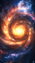 Ethereal Swirl: Dancing Colors in a Spiral Universe of Infinite Creativity and Balance