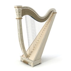 harp isolated on white background