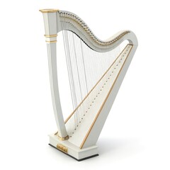 harp isolated on white background