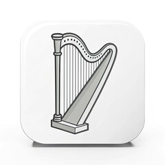 harp isolated on white background