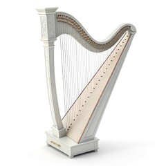 harp isolated on white background