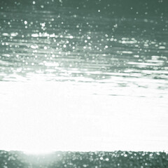 Green/Gray/Silver Waters Meet the Sandy Shoreline at Sunset Background, Backdrop, Border, Frame, Wallpaper (filtered photo) with Texture