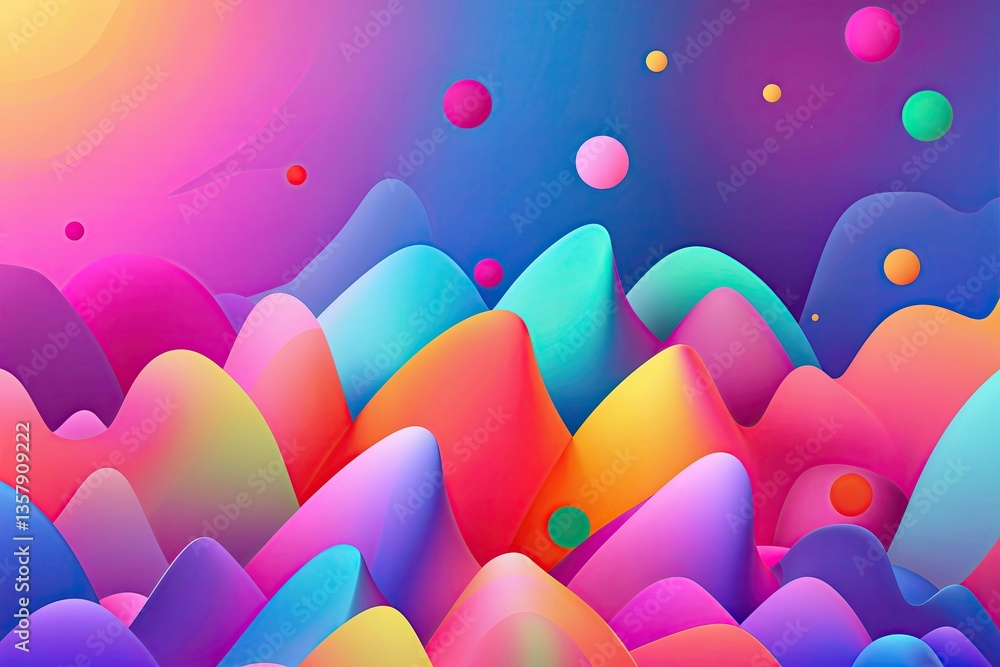 Poster bright colorful gradient abstract background for spring themed designs