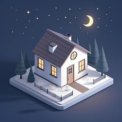 house in the night