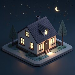 house in the night