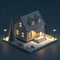 house in the night