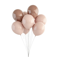 A bouquet of elegant nude balloons floats joyfully celebrating a special occasion,