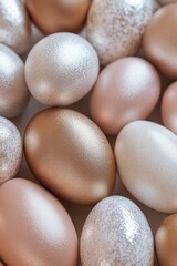 A delightful assortment of easter eggs showcases vibrant colors and intricate patterns, capturing the essence of spring Generative AI