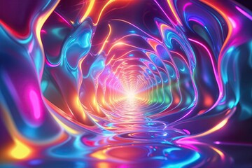 Vibrant Luminous Surreal Background Design with Captivating Glow and Colorful Shapes