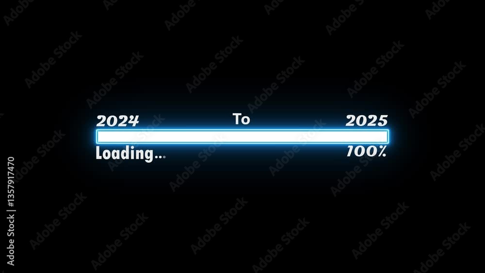 Poster loading icon animation with black color background . loading bar and percentage futuristic progress 