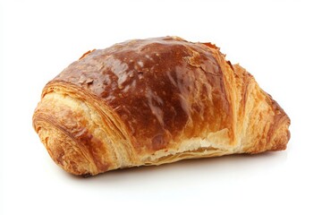 Freshly Baked Croissant Isolated on White Background for Food Lovers