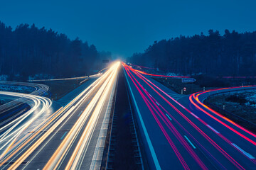 Langzeitbelichtung - Autobahn - Strasse - Traffic - Travel - Background - Line - Ecology - Highway...