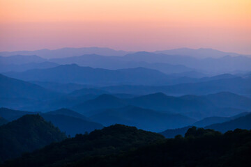 Obraz premium Sunset Blueride Parkway - Appalachian Mountains