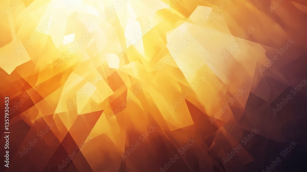 Aufkleber abstract image of overlapping translucent geometric shapes with colors