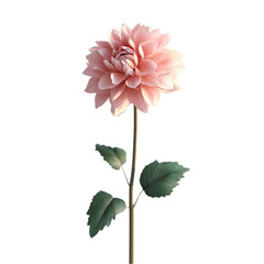 Pink Dahlia Flower in a Glitch Art World Surreal and Dreamlike