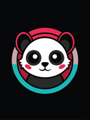 Cute Panda Logo Design