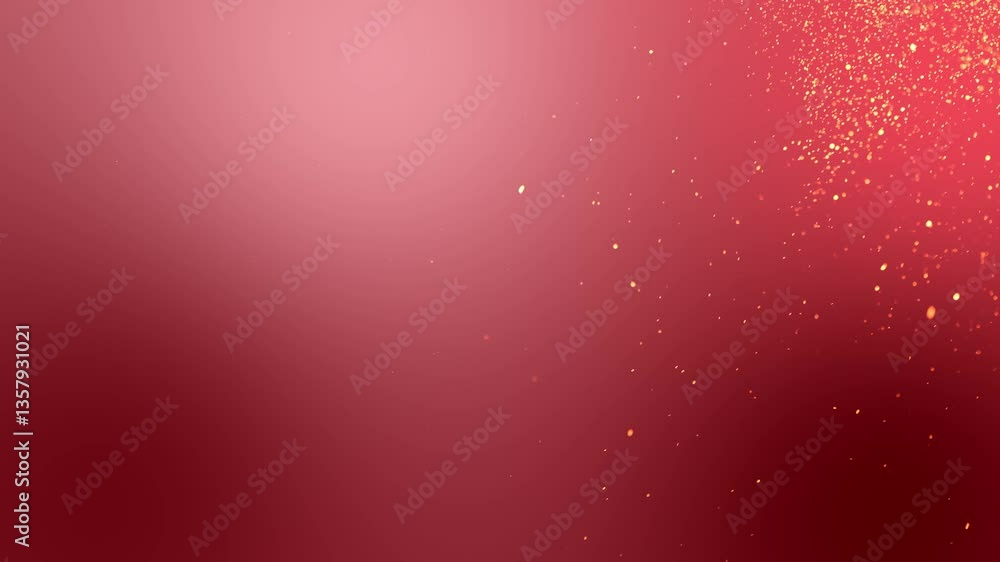 Aufkleber abstract white particles on red gradient background animation