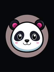 Cute Panda Logo Design