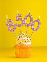 Number of followers or likes - Candle number 8500