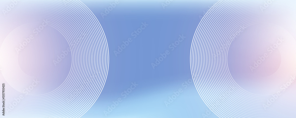 Aufkleber modern abstract blue background with circular lines. geometric stripe line art design for poster, br