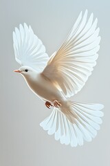 Obraz premium Minimalist bird flying with sky freedom colors, suited for inspirational content or wildlife art