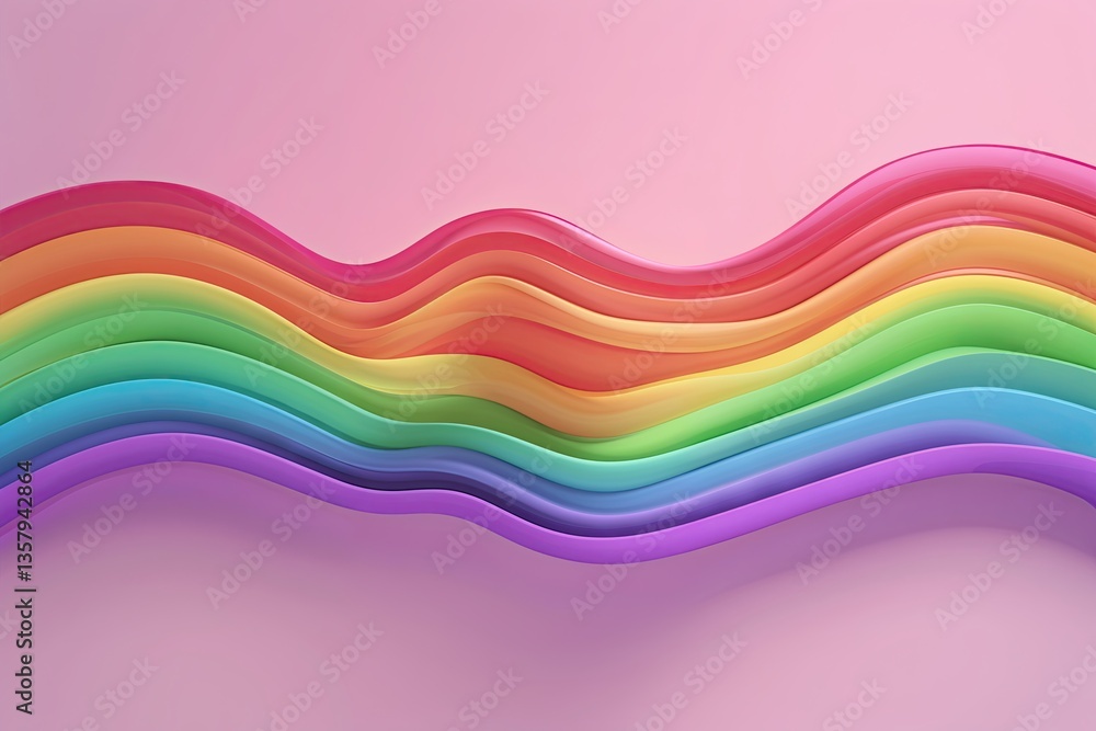Poster vibrant isolated rainbow spectrum element for innovative design use