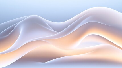 Obraz premium Abstract Pastel Waves Flowing Gently