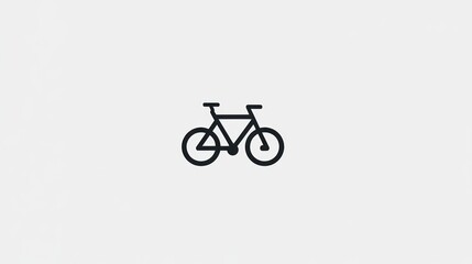 Naklejka premium Minimalist Bicycle Icon on Clean Background Simple Modern Design for Web Apps and Print Ma