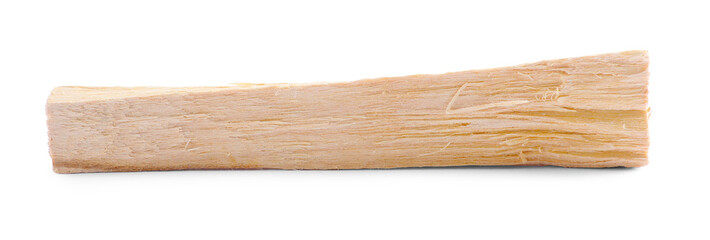 One palo santo stick on white background