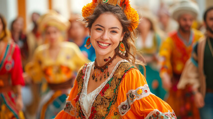 Diverse Group of People from Different Cultures Having Fun Together