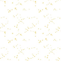 Seamless abstract geometric pattern. Simple background with yellow, white texture. Digital brush strokes. Dots. Design for textile fabrics, wrapping paper, background, wallpaper, cover.