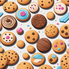 dessert, cookie, food, sweet, biscuit, bakery, background, chocolate, delicious, snack, candy, brown, homemade, bake, tasty, cake, isolated, chip, breakfast, pastry, closeup, fresh, crunchy, sugar, ve