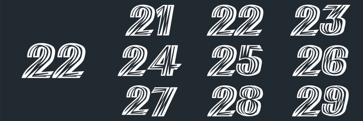 Naklejka premium collection numbers Anniversary logo set icon vector design