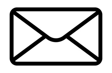A black post office or mailbox pictogram on a transparent background. Vector design.