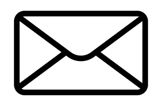 A black post office or mailbox pictogram on a transparent background. Vector design.