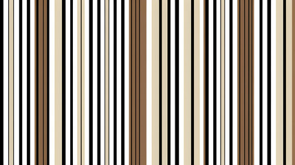 Stripes in contrasting colors creating an abstract pattern in a modern design, showcasing a blend of brown, black, cream, and white shades