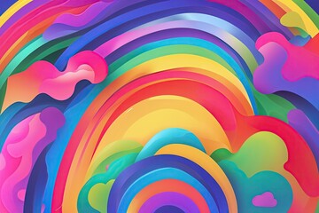 Obraz premium Vibrant Abstract Rainbow Background Design for Creative Projects