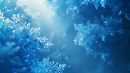 Frozen Beauty: Abstract Ice Crystals Background, Winter Texture