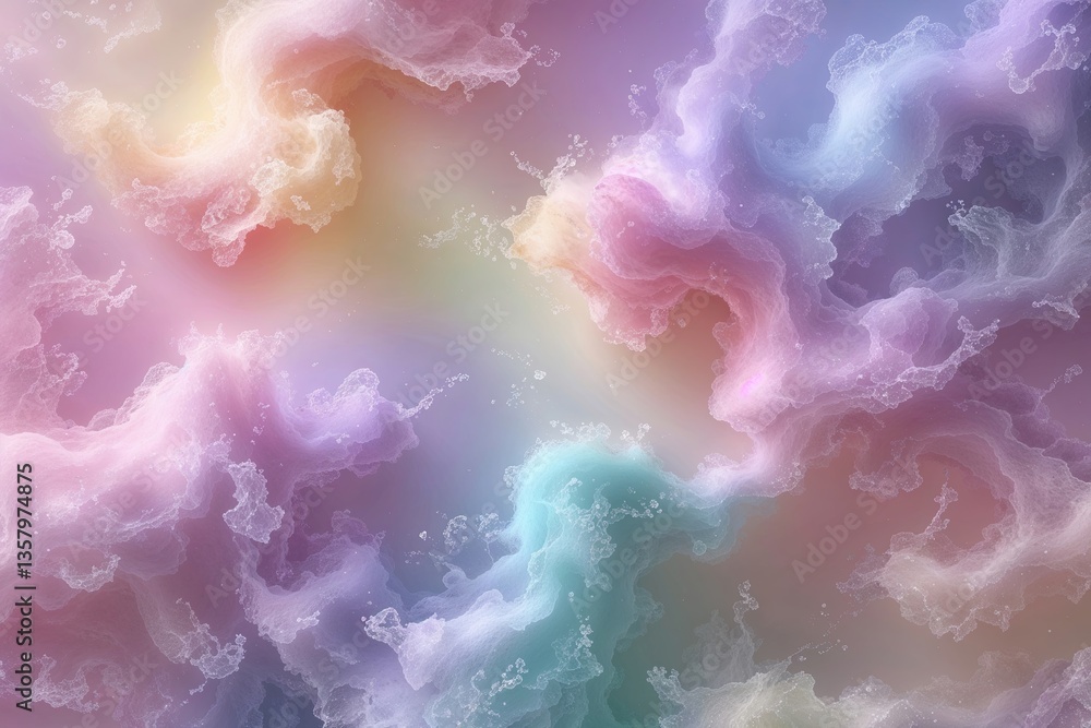 Poster pastel gradient background with dreamy soft hues and textured patterns