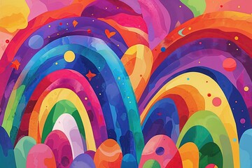 Bright Colorful Spectrum Illustrations for Stunning Visuals