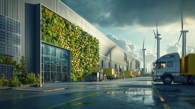 Usine industrielle moderne et écologique – Technologie durable et innovation