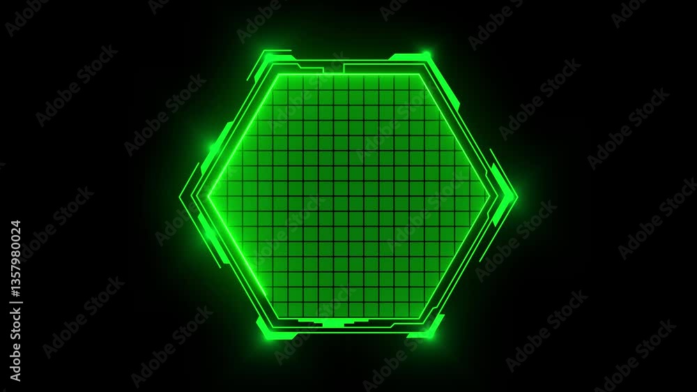 Aufkleber technology hud loop animation. frame border hud element. hud viewfinder. futuristic viewfinder of th
