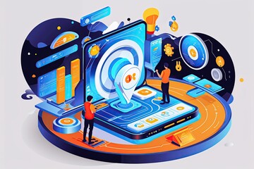 Fototapeta premium Futuristic Design Illustration Showcasing Technology and Innovation
