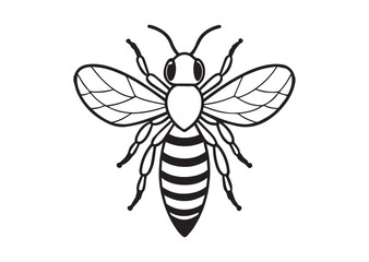 Honeybee silhouette  vector illustration