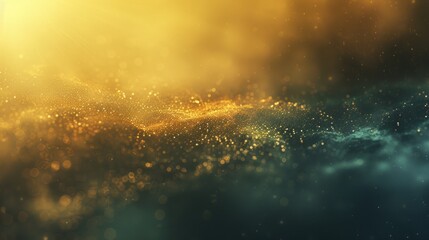 Obraz premium Golden Glittering Particle Wave Background, Shimmering Sparkles Abstract Design, Luxury Texture, Modern Art Backdrop