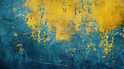 Abstract background with yellow grunge old texture. Generated AI image