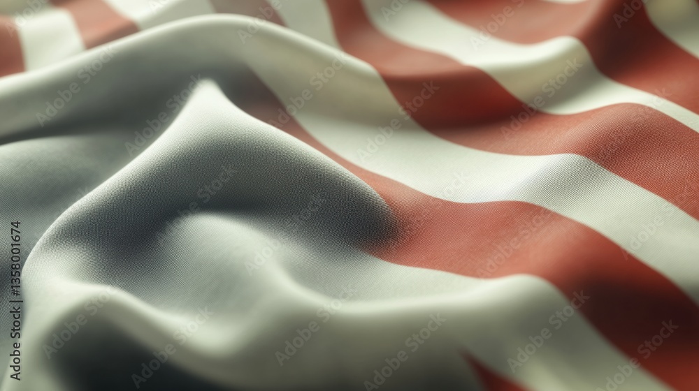 Leinwandbilder National flag gracefully waving in soft light against a minimalistic background showcasing high-detail fabric texture Generative AI