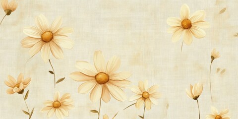 Daisy Field: Delicate daisies in soft hues, bathed in gentle light, evoke a sense of natural elegance and serene beauty. A timeless depiction of floral grace.