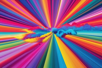 Lively Radiant Color Panorama - A Dynamic Display of Variety and Unity